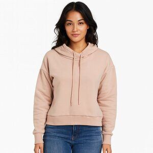 90 Degree By Reflex Light Pink Cropped Hoodie Women Small